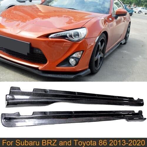 Car Side Skirts Bodykit For Subaru BRZ Toyota FT86 GT86 2013-2020 Car Body Kits Side Skirts Apron Lip Trim Cover Carbon Fiber