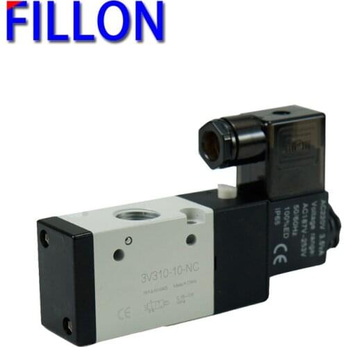 Solenoid Valves 3V 310-10 2 Position 3 Port 3/8" Pneumatic Control Valve Pneumatic solenoid valve 3V310-10 3/8 inch