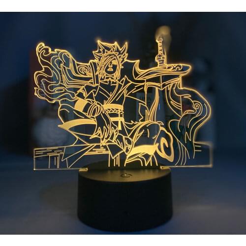 League of Legends Bladesman Figure 3d Night Light for Bedroom Decor Led Color Changing Novelty Lighting Cool Gifts for Friends