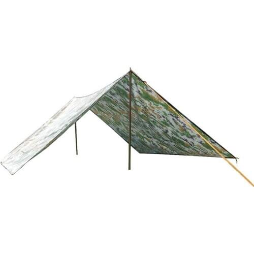 Wear Resistant Oxford Camouflage Beach Tent Ground Cloth Windproof Rain Sunshade Sky Screen Barbecue Waterproof Mat 3X3M Tarp