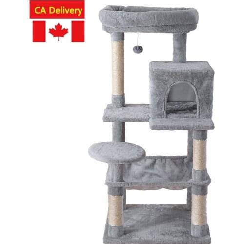 Cat Tree Tower Condo Furniture Scratching Board Sisal Rope Pet Climbing Column Big Rooms Play Toys Cat Furniture Scratching Post