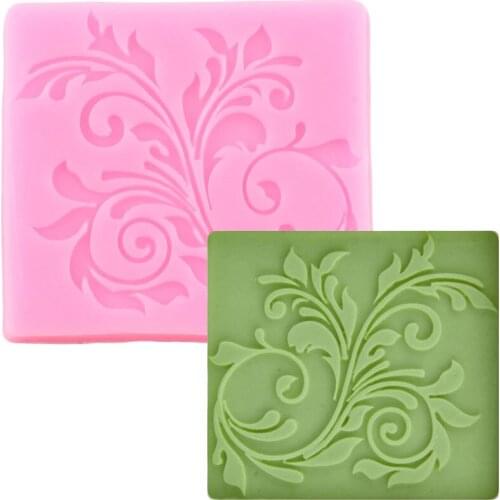 Leaf Flower Vine Lace Border Silicone Molds DIY Cupcake Topper Fondant Cake Decorating Tools Candy Clay Chocolate Gumpaste Mould