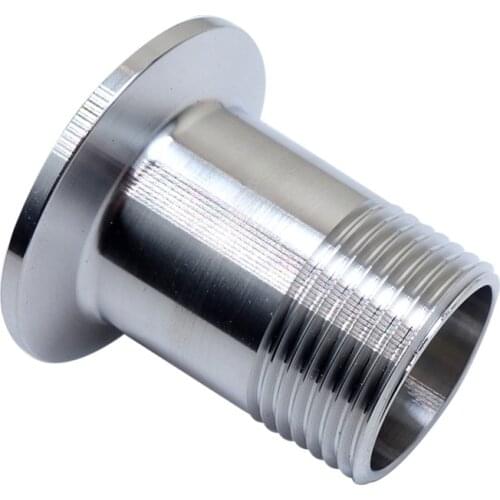3/4" DN20 Stainless Steel SS304 Sanitary Male Threaded Ferrule OD 50.5mm fit 1.5" Tri Clamp