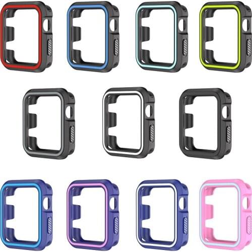 New Style Sport Two-tone Watch Case Soft TPU+PC Anti-drop Protecive Shell For Apple iwatch Series 4/3/2/1 44mm 42mm 40mm 38mm