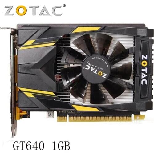 Original ZOTAC Video Card GeForce GT640 1GB 64Bit Graphics Cards GPU Map For NVIDIA GT640 1GD3 HDMI DVI VGA