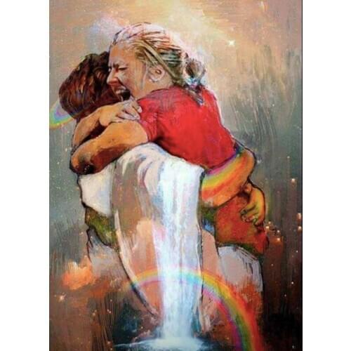 Drop shipping,Mercy Gods Hug 5D Diy Diamond Painting full square/round Embroidery Pattern Picture of Rhinestones crafts C885