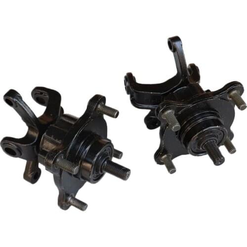 1SET Steering Strut Knuckle Spindles with Brake Disc Wheel Hubs Fit For China ATV 50cc 70cc 110cc Golf Buggy Quad Bike Parts