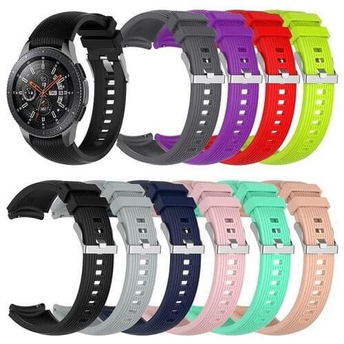 Silicone Watchband for Samsung Galaxy Watch 46mm Version SM-R800 Striped Rubber Replacement Bracelet Band 22mm Width band 100pcs