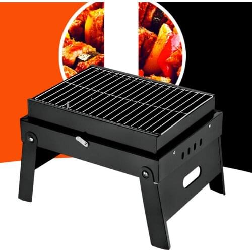Folding Charcoal Grill Stainless Steel Portable Barbecue Tool BBQ Grill Camping Cooking Picnic Barbecue Tools For Outdoor Campin