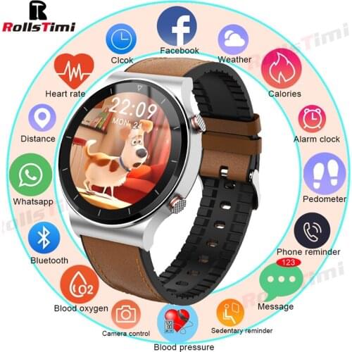 Rollstimi Smart Men Watch Bluetooth Call IP67 Waterproof fashion movement fitness Tracker Lady smart wristband For Android IOS