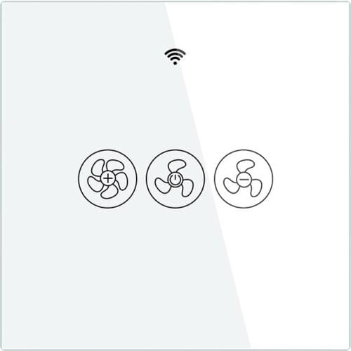 Wifi smart fan switch European style rf radio frequency remote control touch switch to adjust wind speed at will