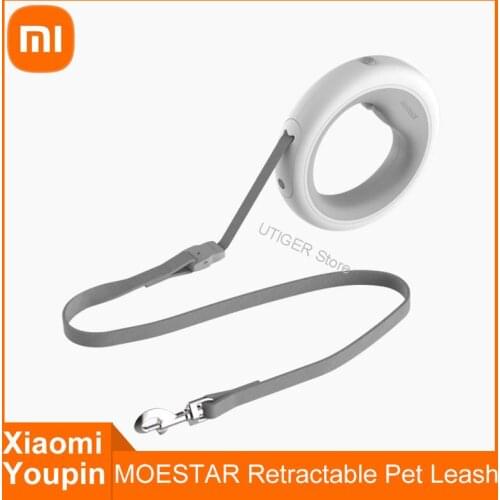 Xiaomi Mijia Dog Leash MOESTAR UFO Retractable Pet Leash Puppy Dog Collar Dog Seat Belt Rechargeable Anti Lost Traction Rope