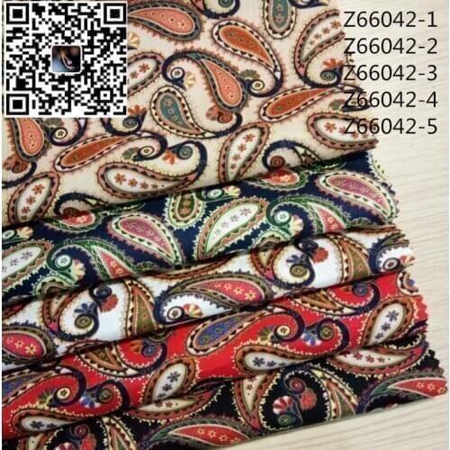 100 cotton poplin printed fabric, ethnic style womens childrens clothing mens shirt cashew print fabric DIY materials