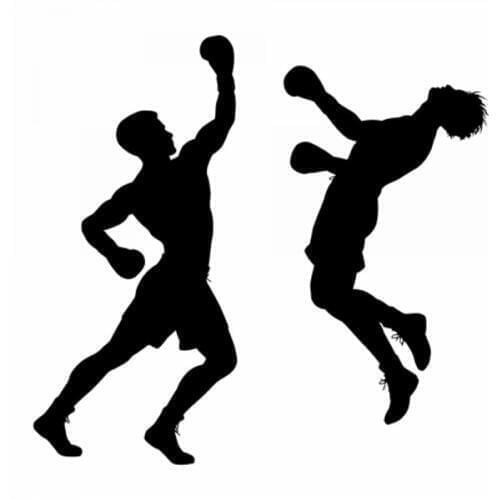 18x18cm Boxing fight Two Man Boxer Boxing Sport Lover Black/Silver Car Sticker Decal Waterproof Mural Decal Accessories CL412