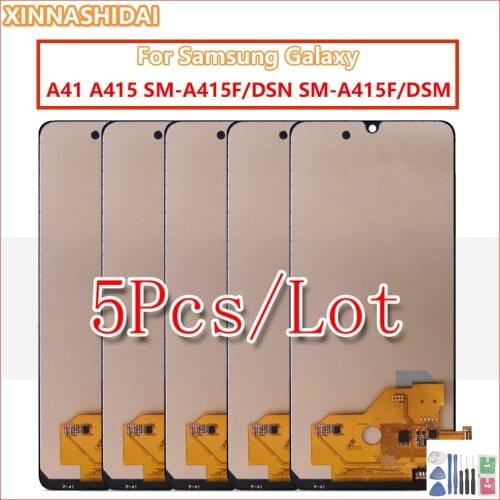 5 Pcs LCD Display For SAMSUNG Galaxy A41 2020 A415 SM-A415F/DSN SM-A415F/DSM LCD Display Touch Screen Digitizer Assembly