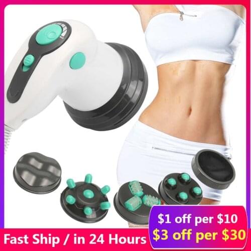6 in 1 Full Relax Tone Spin Body Massager 3D Electric Full Body Slimming Massager Roller Cellulite Massaging Smarter Device
