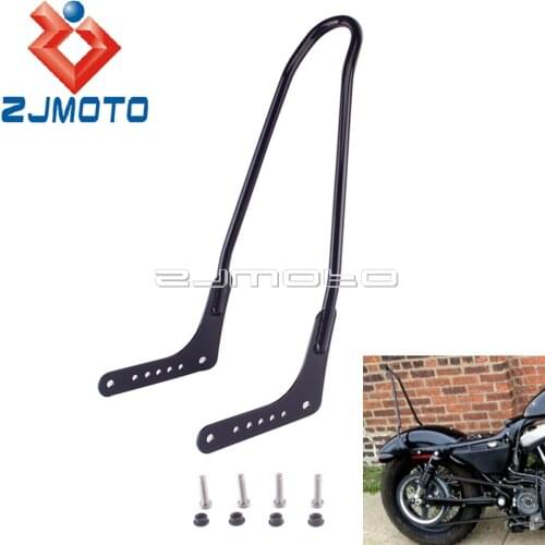 Black 22'' Tall Slim Backrest Bobber Passenger Sissy Bar for Harley Softail Street Bob Deluxe FLDE FLHC FLSL FXBB FXST 2018-Up