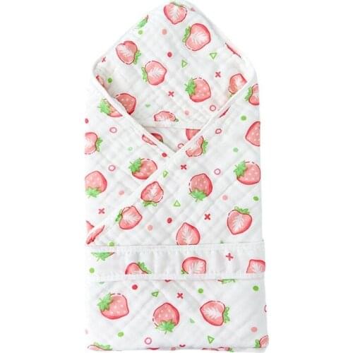Baby Blanket With Hood 6 Layers Gauze Swaddling Newborn Cotton Quilt Infant Bedding Wrap Boy Girl Crawling Blanket Children AA14