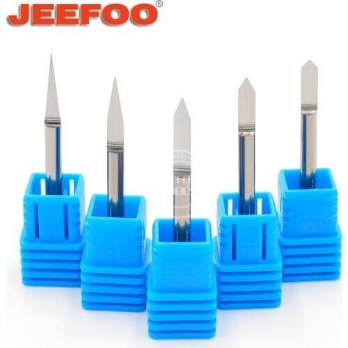 3.175mm Flat Bottom CNC Router Tools V Shape Engraving Bits Carbide End Mill Carving Cutter