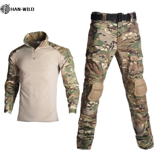 HAN WILD Multicam Military Uniform Camouflage Suit Tactical Military Camouflage Airsoft Paintball Equipment Clothes Plus 8XL