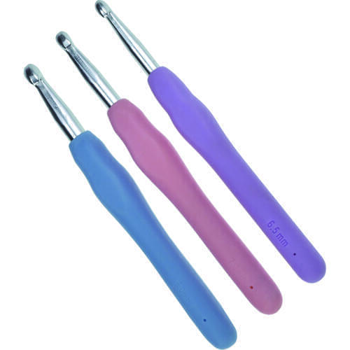 Mix Sizes 6.5/7.0/8.0mm 3Pcs Crochet Hook Soft Handle Crochet Needles Weave Craft Yarn Sewing Tools Knitting Hooks Needles