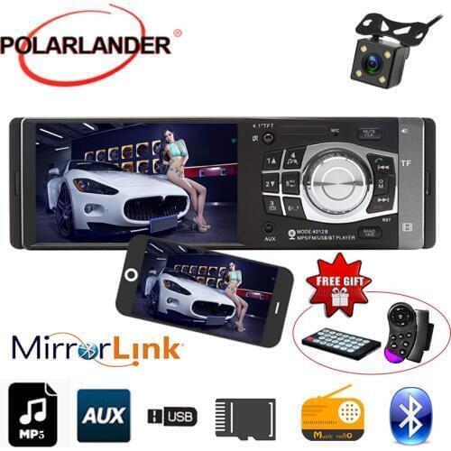4.1 Inch 4012B FM Car Radio Auto Audio Stereo Support Rear View Camera USB Steering Wheel Control MP5 player Bluetooth 1 Din