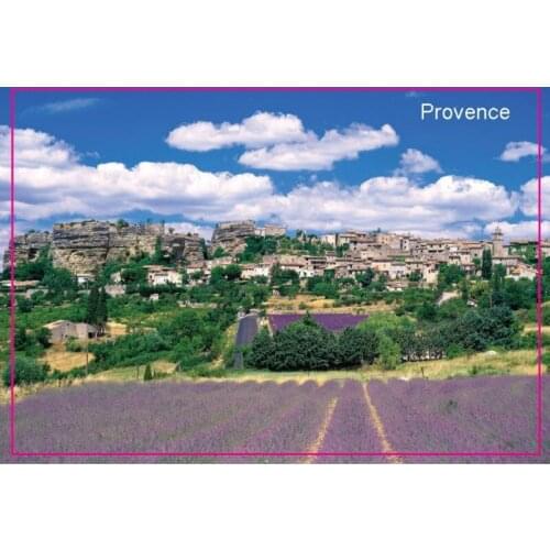 Metal Wrapped Magnets SOUVEMAG European French Provence Lavender Landscape Famous Flower Field Fridge Magnet 5414