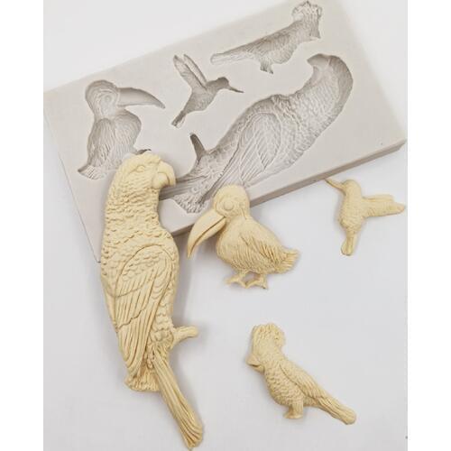 Minsunbak Bird Silicone Mold Woodpecker Shape Cake Decoration Tool DIY Chocolate Gumpaste Baking Tools