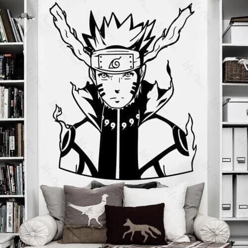 Cartoon Vinyl wall sticker Japanese anime flag Muka Kashi and inner wheel with soil home , boy bedroom decoration sticker