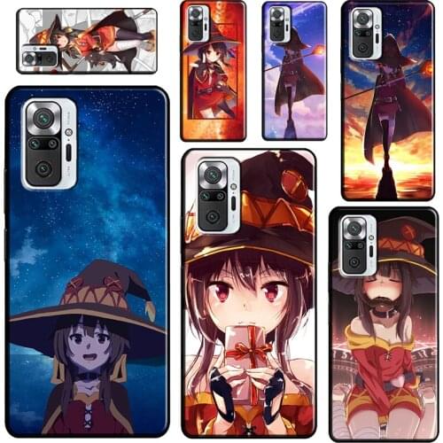 Megumin Konosuba Anime Soft Case For Xiaomi Redmi Note 10 8 9 Pro 8T 9S Phone Cover For Redmi 9 9A 9C 9T 8A K40