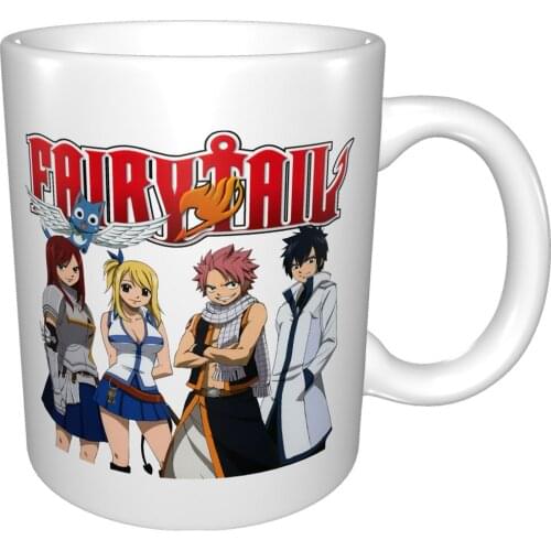 New Fairy Tail Natsu Gray Erza Guild Anime Manga Mug Coffee Cup Coffee Mug Sublimation Blanks Nespresso Cup
