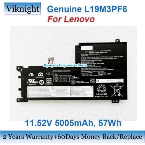 Genuine L19M3PF6 11.52V 5005mAh Battery For Lenovo IdeaPad 5-15IIL05 Series 5B10W86944 SB10W86952 Rechargeable Batteries 57Wh