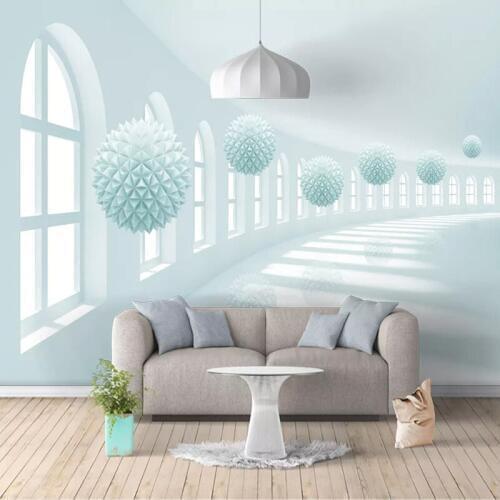 Custom Photo Mural Papel De Parede Modern 3D Stereoscopic Space Circle Ball Art Wallpaper For Living Room Bedroom TV Background