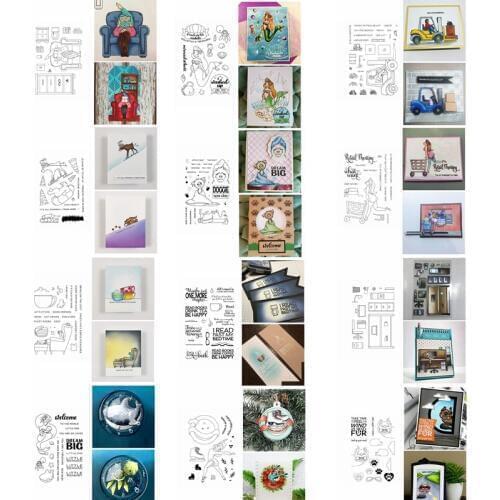 Clear Transparent Silicone Stamps Dream Big Moose Shopping Skating Girl Animals DIY Crafts Card Make Scrapbook New Stamps 2020
