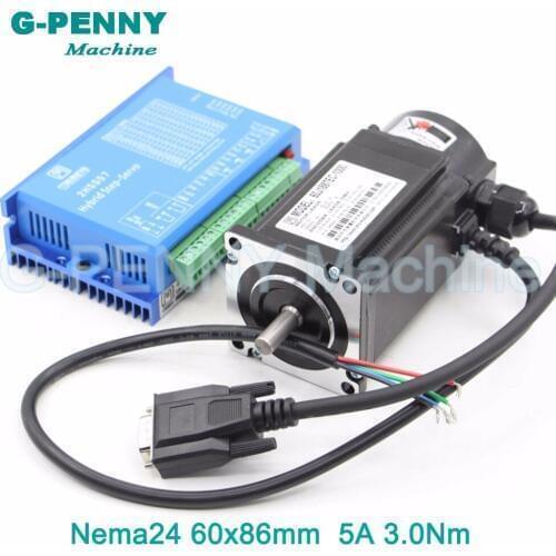 Nema24 Closed Loop Stepper Motor 3.0N.m 4 wires 428Oz-in D=8mm Nema 24 60mm Closed Loop Stepping Motor Servo Stepper Motor