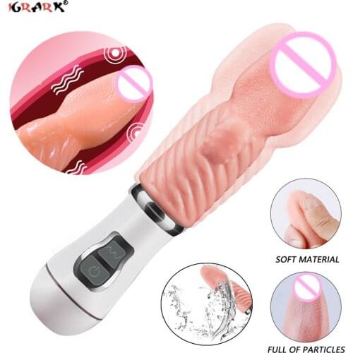 Masturbator electric tongue vibrator couple flirting sex toy for female adult female vagina massage G-spot clitoral stimulation