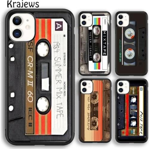 Krajews vintage Cassette Tape VHS Design Phone Case Cover For iPhone 5s 6s 7 8 plus X XS XR 11 12 pro max Samsung S7 S8 S9 S10