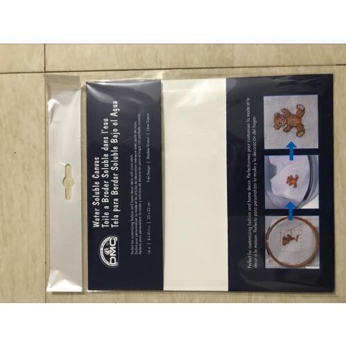 Dmc water soluble canvas Magic canvas cloth 14ct cross stitch fabric disappear in water DIY handmade embroidery for clothes 7