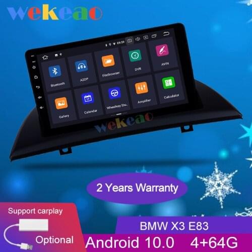 Wekeao 9' Touch Screen Android 10.0 Car Radio Auto GPS Navigation For BMW X3 E83 Car DVD Multimedia Player 4G 2004 - 2012