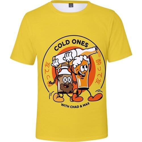 Funny Tshirt Cold Ones 3D Tee Summer Holiday Preppy Style Men/Women Street clothes 3D T-shirt lovely Retro innovation style tops