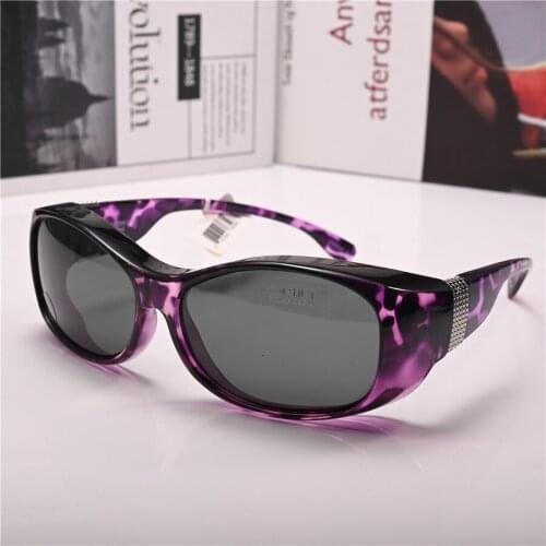 Evove Clip Sunglasses Women Polarized Goggles Fit Over Glasses Myopia Driver Suit for Eyeglasses Frames Anti Glare