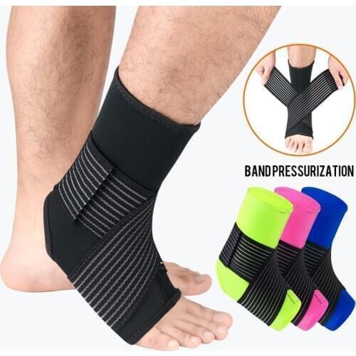 1Pair Combined Type Ankle Support Protective Sleeve Add Elastoplast Suitable For Basketball Volleybal Tennis
