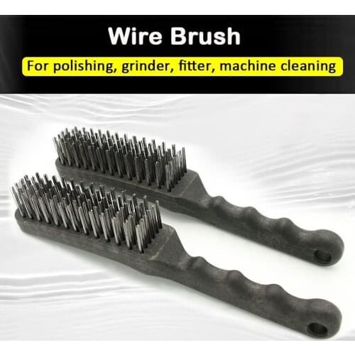 1Pcs Steel Wire Brush Barbecue Cleaning Stainless Steel Wire Iron Brush Small Steel Copper Brush Derusting Brushsteel Wire Brush