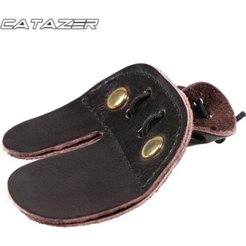 1pc Archery 3 Finger Guard Shoot Gloves Arrow Bow Hunting Recurve Bow Leather Finger Support Protector