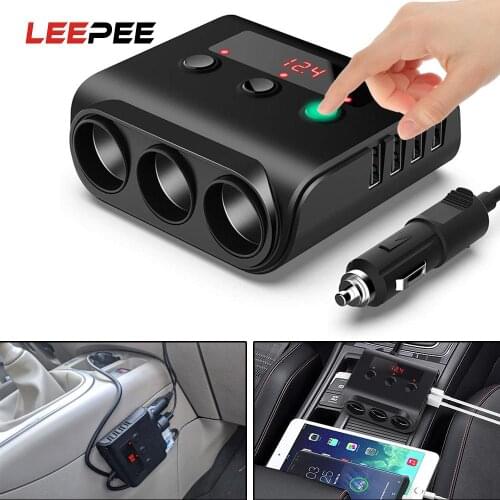 12-24V Car Cigarette Lighter Multifunctional Car Quick Charger 4 Ports USB Charger Socket Splitter For GPS Mobile Phone