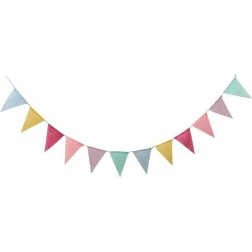 12 Flags Colorful Reusable Bunting Wedding Birthday Outdoor Party Decoration