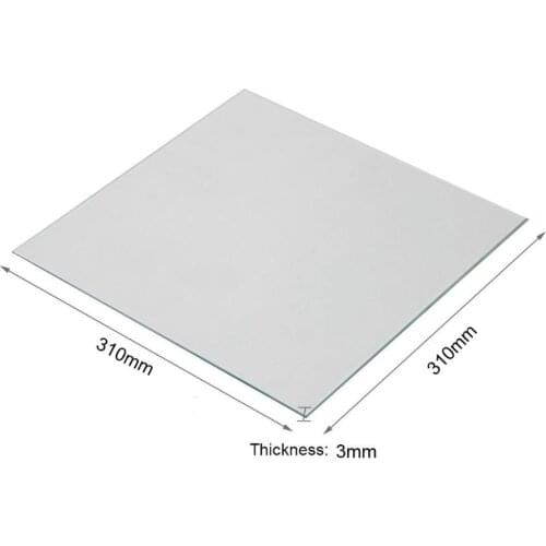 3D Printer Glass Bed Surface Tempered Glass 3D Printer Platform 310x310x3mm Borosilicate Glass Build Plate For CR-10 CR-10S