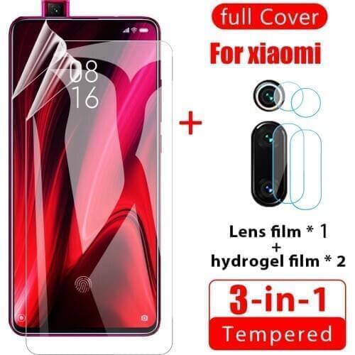 3in1 camera lens film Hydrogel Film For Xiaomi Redmi Mi9 SE Mi10 Mi 9T 10 Lite Pro Soft Screen Protector For Xiaomi Note 10 Lite