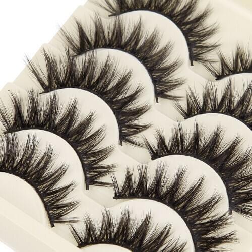 5 pairs of natural thick false eyelashes 3D mink eyelashes false eyelashes extension eye makeup products fake eyelashes