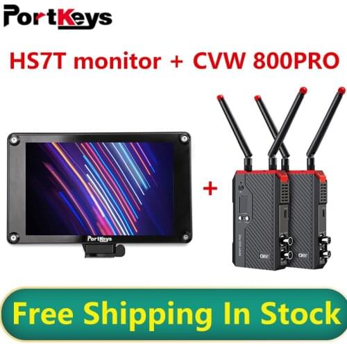 Portkeys HS7T II 7 Inch Camera Monitor And Hollyland Mars 400S 4K 3G SDI&HDMI 1200Nit HIGH Bright Monitor Qith 3D LUT For Dslr